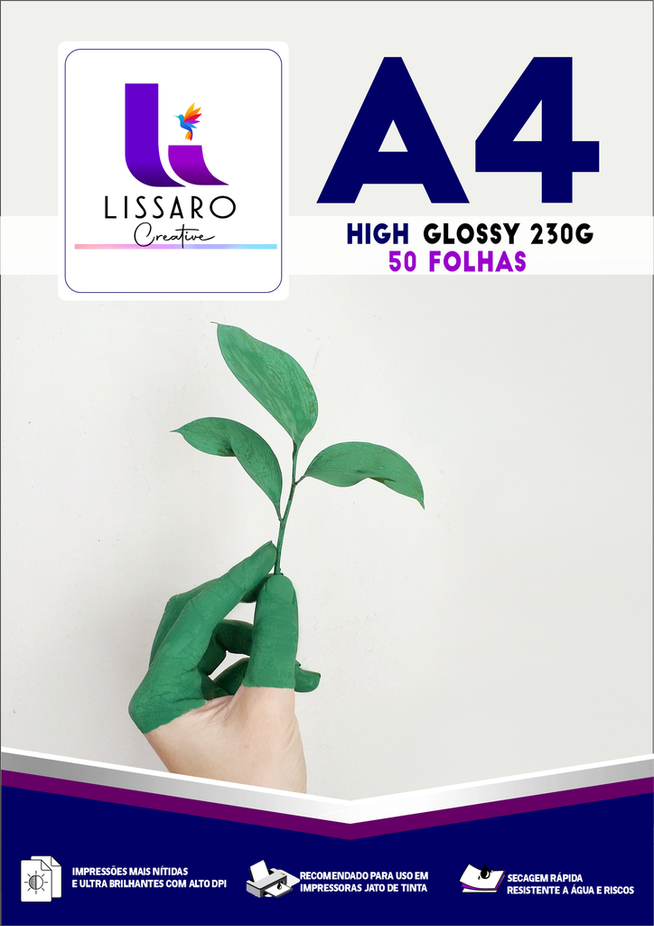 PAPEL FOTO 230G A4 PACOTE C/ 50FLS