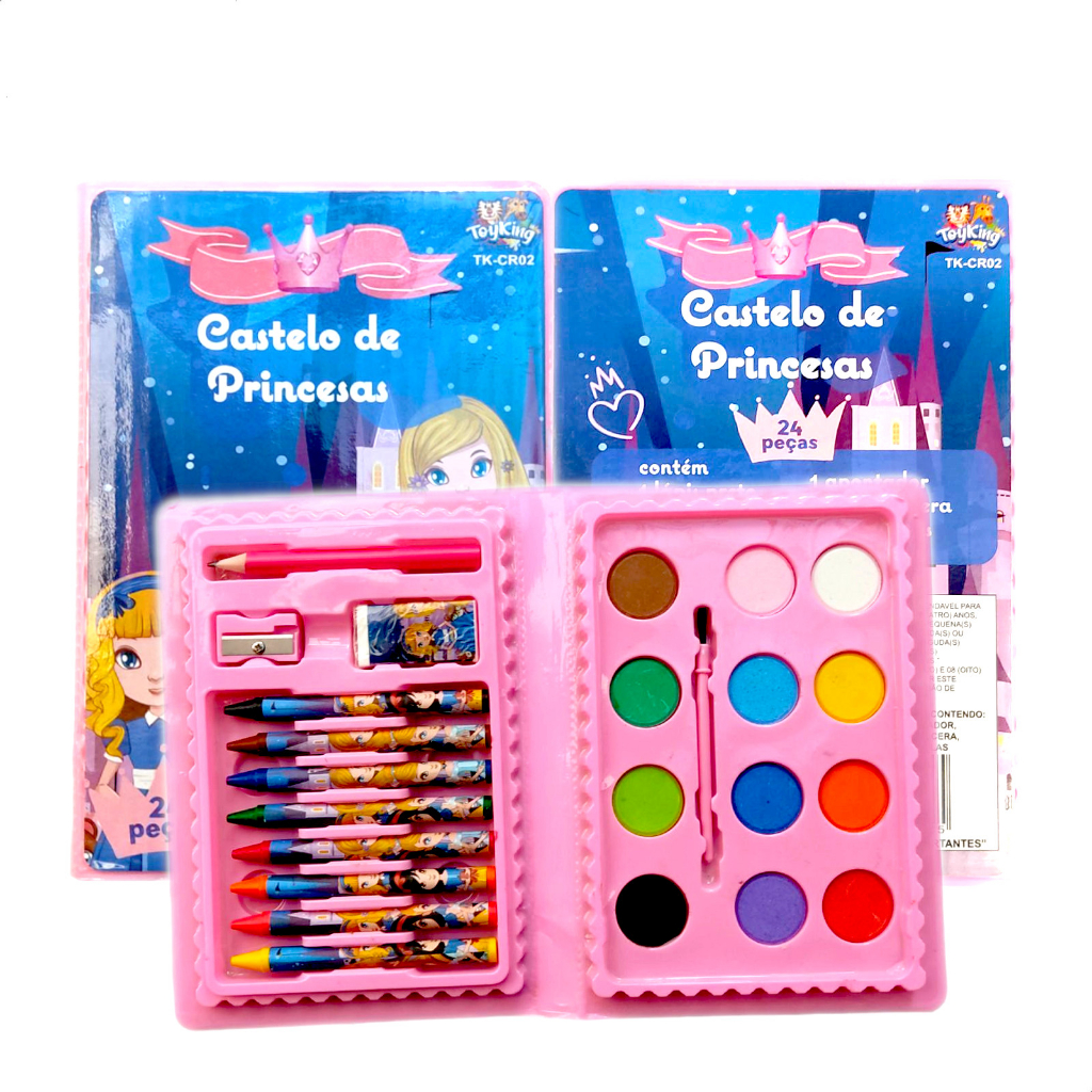 MALETA ARTISTICA KIT 24 PEÇAS - PRINCESA