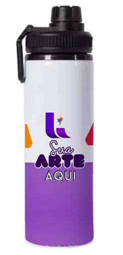 [SQUEEZE PERSONALIZADA GRANDE] SQUEEZE GARRAFA PARA SUBLIMAÇÃO DE ALUMÍNIO BRANCA COM TAMPA EMBORRACHADA 750ML